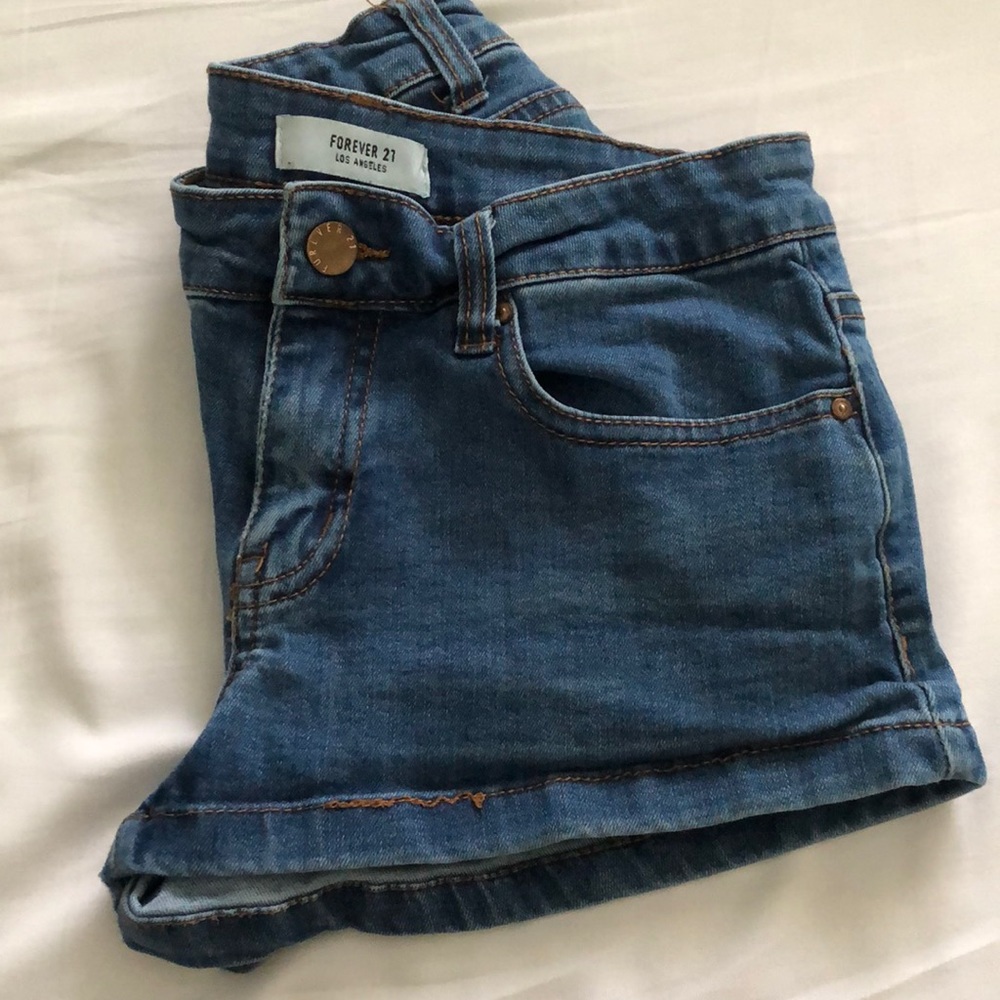 F21 denim shorts